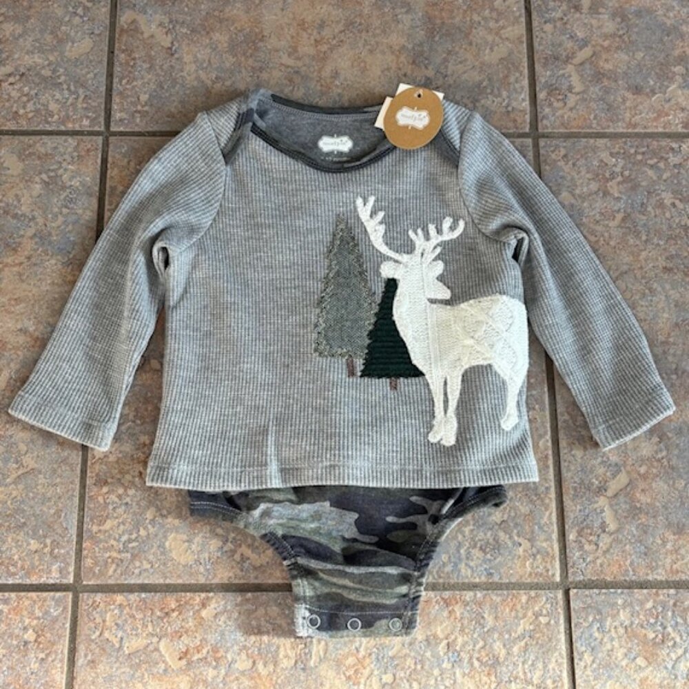 Mud Pie Baby Boy "Later Gator" Deer and Trees "NWT size 9-12 months